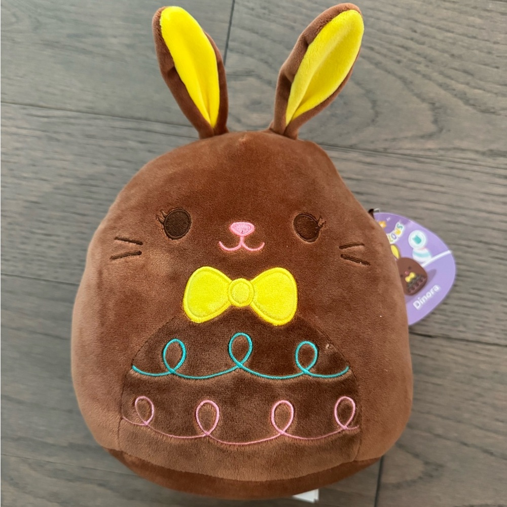 NWT Easter Squishmallows Dinora Brown Easter Bunny Plush